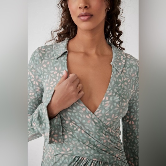 FREE PEOPLE shayla floral wrap dress - Picture 4 of 8